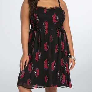 Tripp corset style skull dress size 1